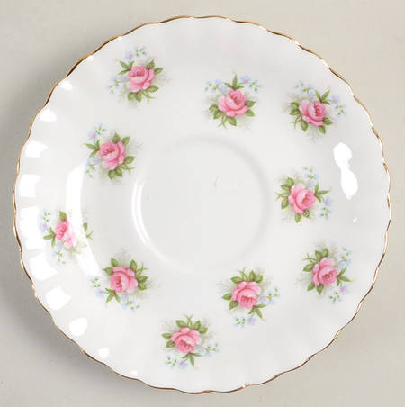 Forget Me Not Rose Saucer for Footed Cup