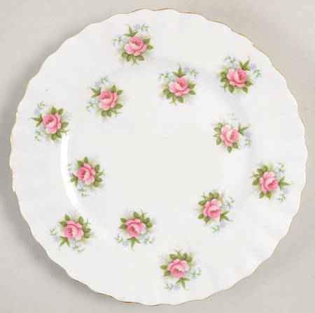 Forget Me Not Rose Bread & Butter Plate