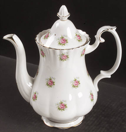 Forget Me Not Rose Coffee Pot & Lid