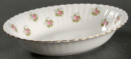 Forget Me Not Rose 9" Oval Vegetable Bowl