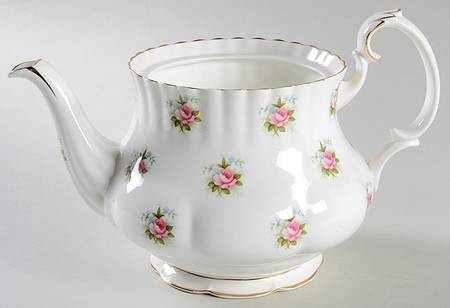 Forget Me Not Rose Teapot No Lid