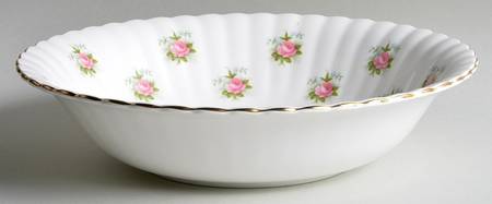 Forget Me Not Rose 9" Round Vegetable Bowl