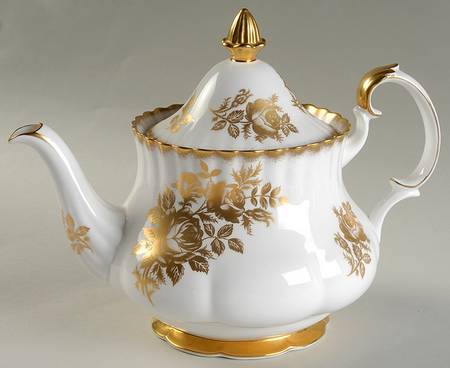 Golden Rose Teapot & Lid