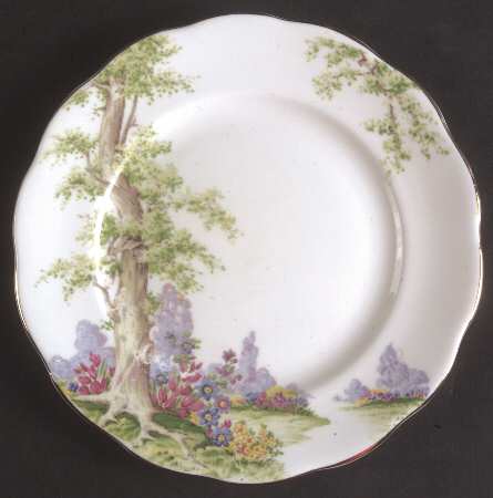Greenwood Tree (Gold Trim) Bread & Butter Plate