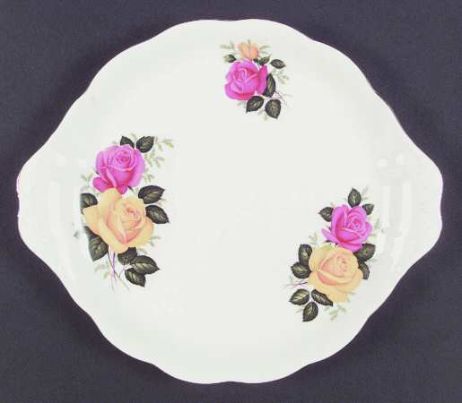 June Delight Handled Cake Plate