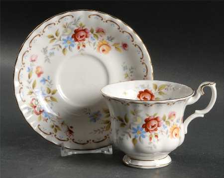 Jubilee Rose Footed Cup & Saucer Set
