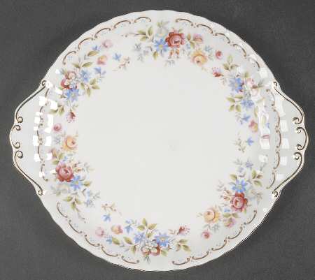 Jubilee Rose Handled Cake Plate