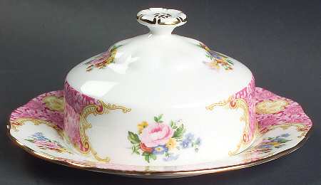 Lady Carlyle Round Covered Butter (Uses Bread & Butter Plate)