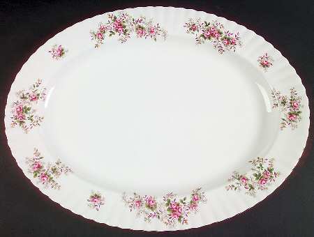 Lavender Rose 16" Oval Serving Platter