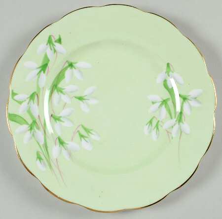 Laurentian Snowdrop Pale Green Dessert/Pie Plate