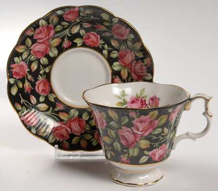 Merrie England Series Footed Cup & Saucer Set by Royal Albert