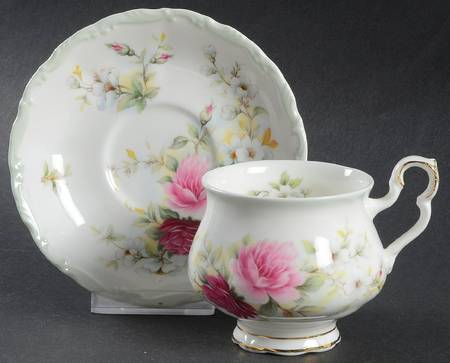 Memories Footed Cup & Saucer Set