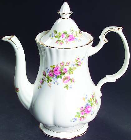Moss Rose (Montrose Shape) Coffee Pot & Lid by Royal Albert