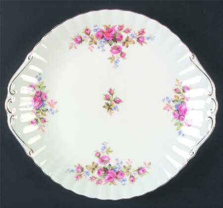 Moss Rose (Montrose Shape) Handled Cake Plate by Royal Albert