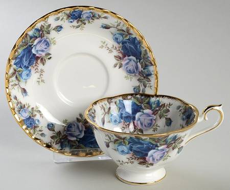 Moonlight Rose Footed Cup & Saucer Set