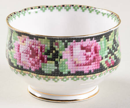 Needle Point Mini Open Sugar Bowl