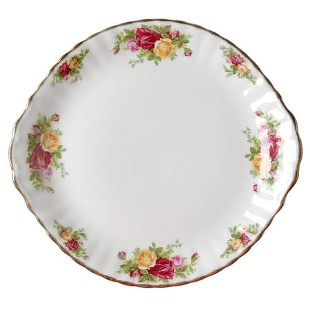 Old Country Roses Handled Cake Plate