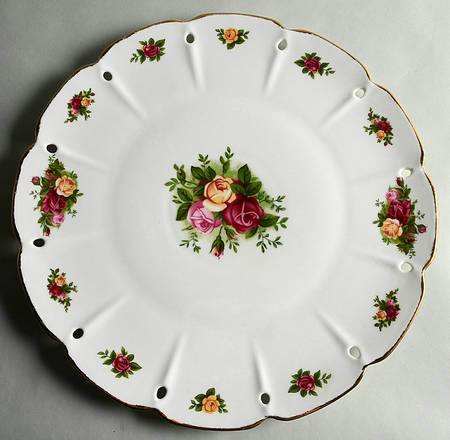 Old Country Roses 14" Round Platter with Pierced Edge by Royal Albert