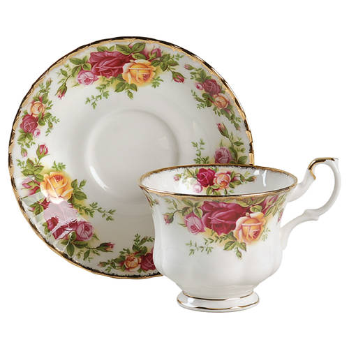 Footed Cup & Saucer Set