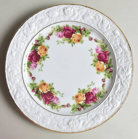 Old Country Roses Sculpted Salad Plate