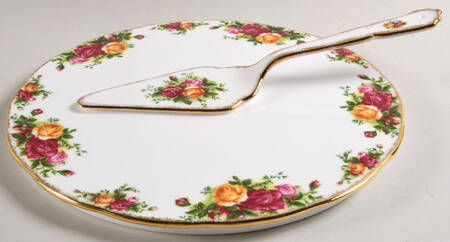 Old Country Roses Cake Plate and Server Set (Boxed) by Royal Albert