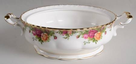 Old Country Roses Round Vegetable No Lid