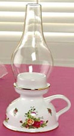 Old Country Roses Hurricane Lamp & Globe