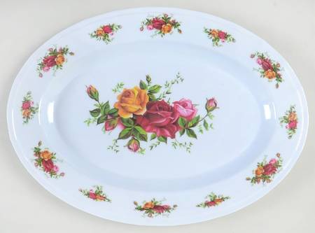 Old Country Roses 12" Melamine Oval Serving Plate