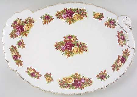 Old Country Roses 19" Turkey Shaped Platter