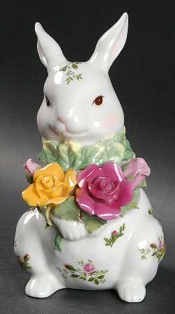 Old Country Roses Figural Sugar Bowl & Lid