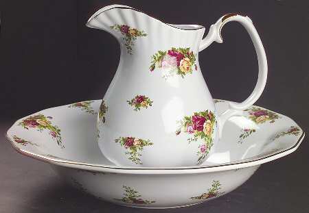 Old Country Roses 80 Oz Pitcher and Bowl Set