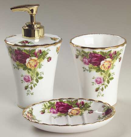 Old Country Roses 3 Piece Sink Set