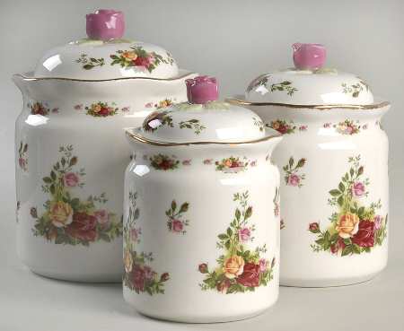 Old Country Roses (3 Piece) Canister Set (Box Set)
