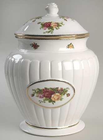 Old Country Roses Cookie Jar & Lid