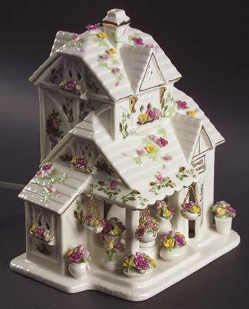 Old Country Roses Lighted Electric Flower Shoppe