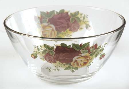Old Country Roses Glassware Individual Salad Bowl