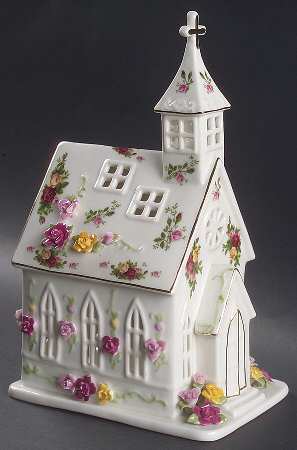 Old Country Roses Electric Lighted Church
