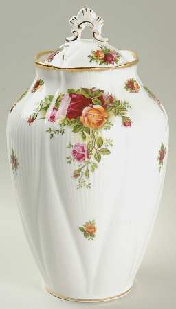 Old Country Roses Chelsea Vase with Lid by Royal Albert