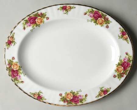 Old Country Roses 13" Oval Serving Platter