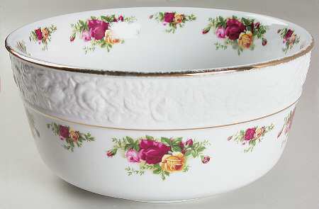 Old Country Roses 10" Sculpted Salad Serving Bowl by Royal Albert