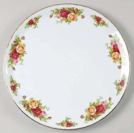 Old Country Roses Cake Plate