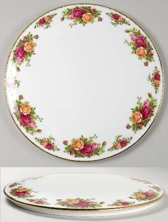 Old Country Roses Cake Plate