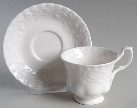 Old English Garden (No Trim) Footed Cup & Saucer Set