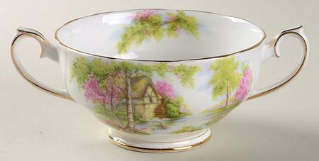 The Old Mill Footed Cream Soup Bowl