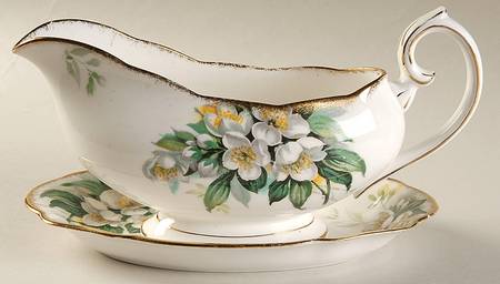 Orange Blossom (Gold Trim) Gravy Boat & Underplate