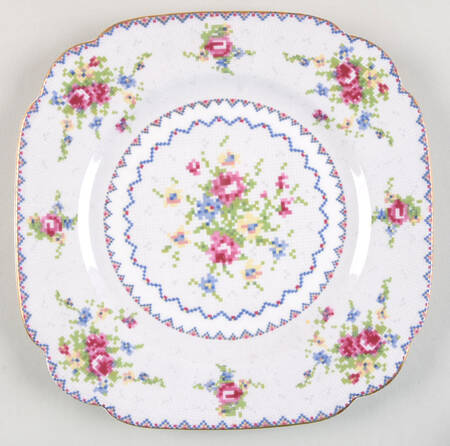 Petit Point Salad Plate by Royal Albert