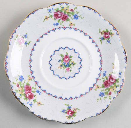 Petit Point Underplate for Round Gravy Boat by Royal Albert