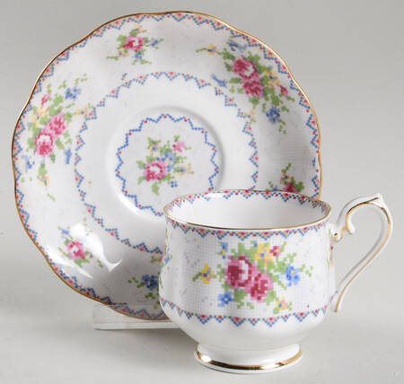 Footed Cup & Saucer Set