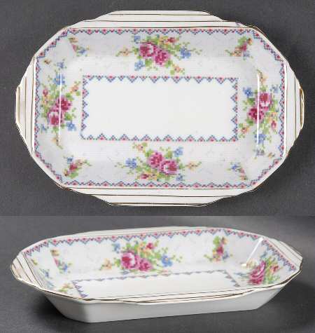 Petit Point 7" Rectangular Sweet Meat by Royal Albert