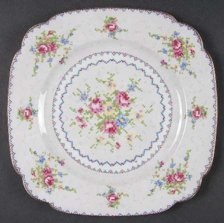 Petit Point Salad Plate by Royal Albert